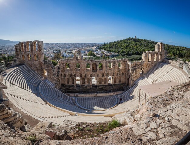 Vista del Odeo de Herodes Ático Atenas Acrópolis Atenas Acrópolis Grecia