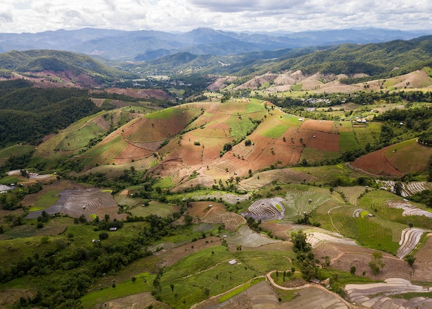 Foto vista del paisaje en ángulo alto