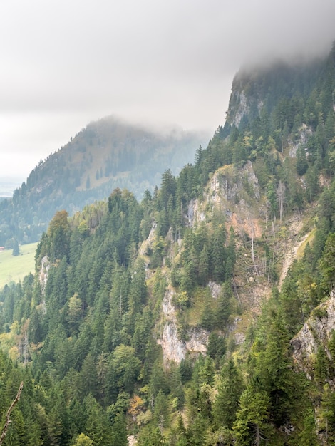 Vista del paisaje en Baviera Alemania