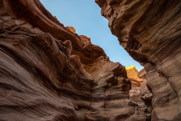 Vista del paisaje del Cañón Rojo en Eilat Israel