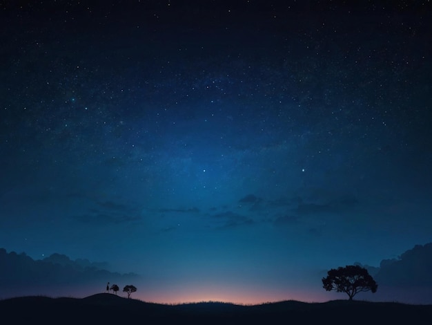 Vista del paisaje del cielo al amanecer con chispas del amanecer