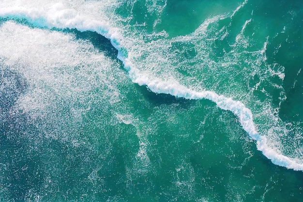 Vista del paisaje marino de verano desde el aire