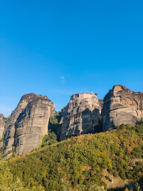 Vista del paisaje de las montañas de Grecia Tesalia