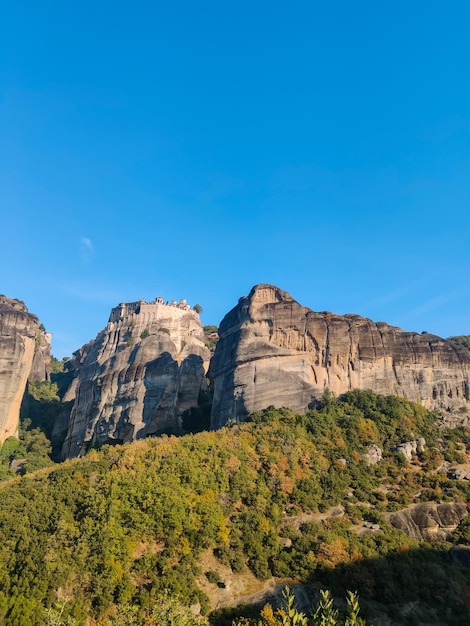 Vista del paisaje de las montañas de Grecia Tesalia