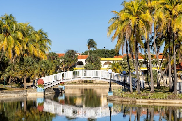 Vista del paisaje del Parque Josone. Varadero, Cuba