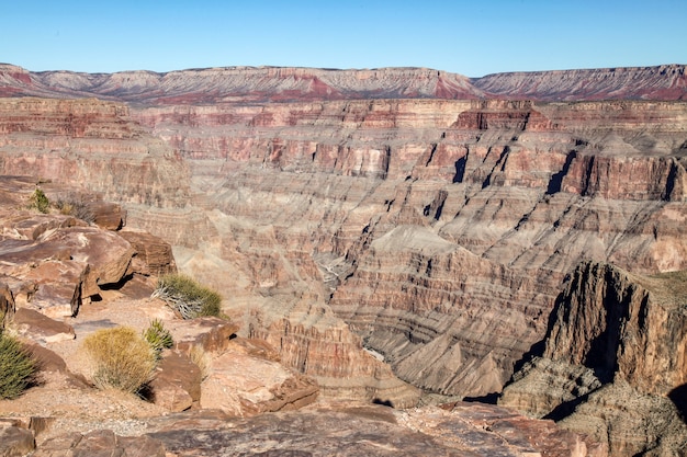 Vista del paisaje en el Parque Nacional del Gran Cañón en Estados Unidos