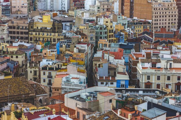 Foto vista del paisaje urbano desde un ángulo alto