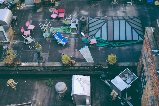 Foto vista del paisaje urbano desde un ángulo alto