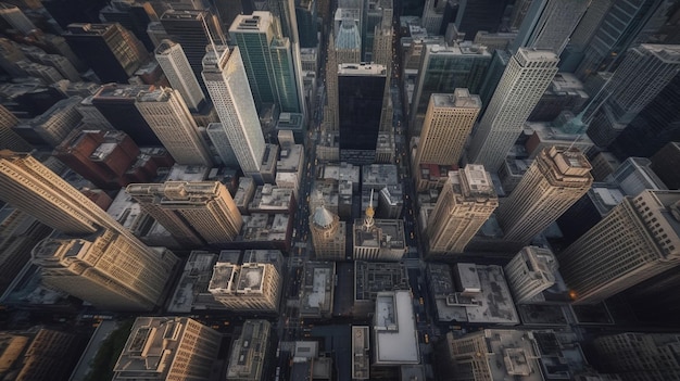 Una vista de un paisaje urbano desde arriba