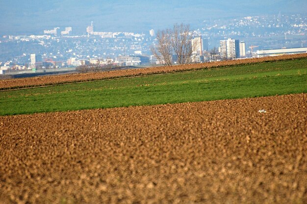 Foto vista del paisaje urbano contra el cielo