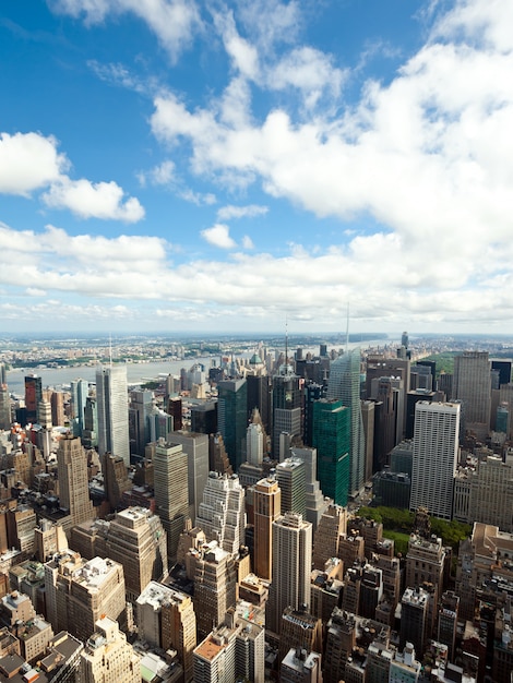 Vista del paisaje urbano de Manhattan, Nueva York.