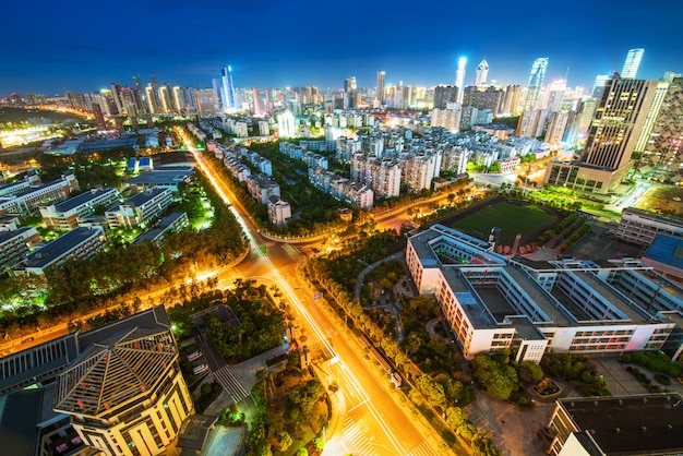 Vista de pájaro en Nanchang China.