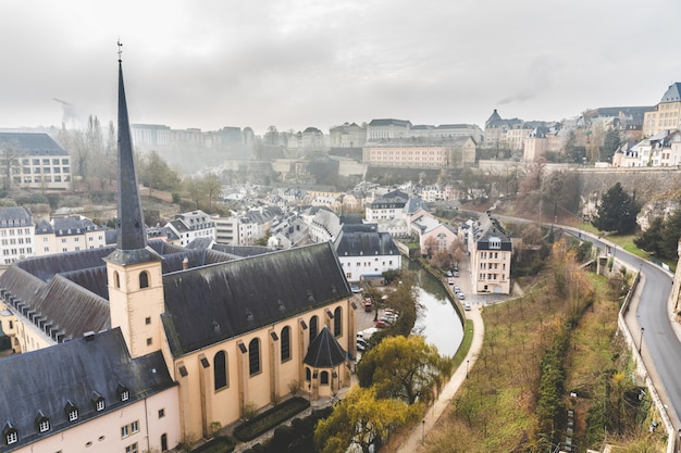 Foto vista panoramic, de, luxemburgo, cidade