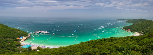 Vista panoramic, de, um, praia, tailandia