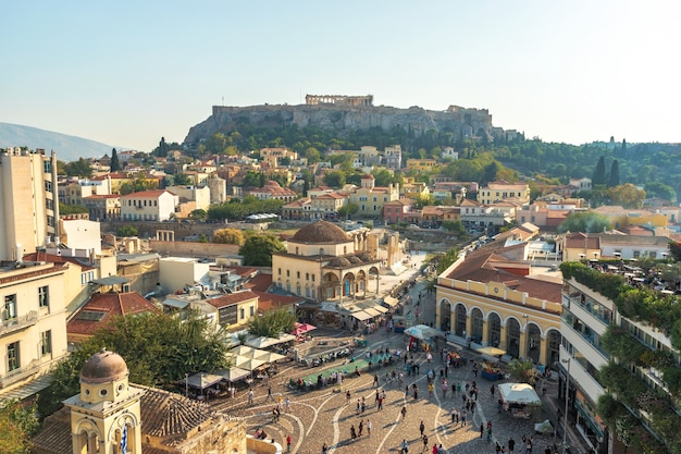 Vista panorámica de la Acrópolis de Atenas Grecia