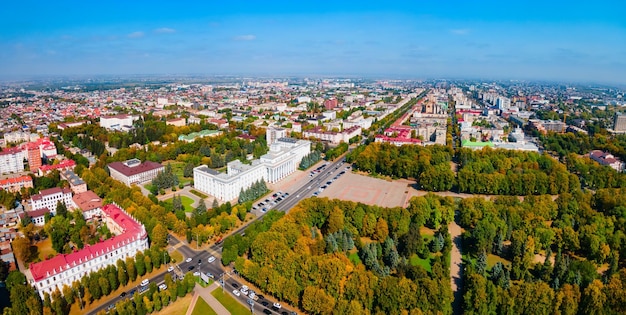 Vista panorâmica aérea da cidade de Nalchik Rússia