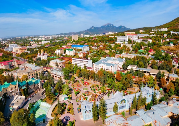 Vista panorâmica aérea da cidade de Pyatigorsk