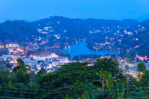 Vista panorâmica aérea de kandy