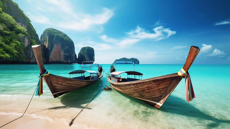 Vista panorámica aérea de la isla de Ko Hong Krabi Tailandia archipiélago Generativo ai