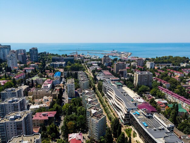 Vista panorámica aérea de Sochi Rusia