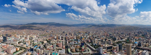 Vista panorámica aérea de Ulaanbaatar