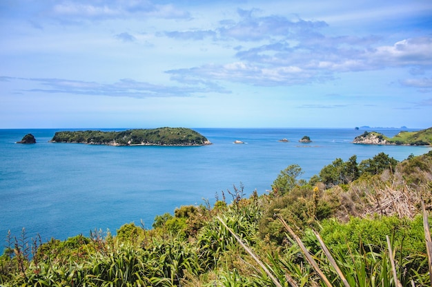 Foto vista panorámica de la bahía contra el cielo