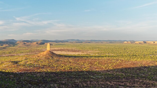 Foto vista panorámica de un campo agrícola contra el cielo