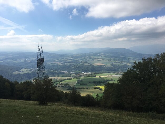 Foto vista panorámica del campo contra el cielo