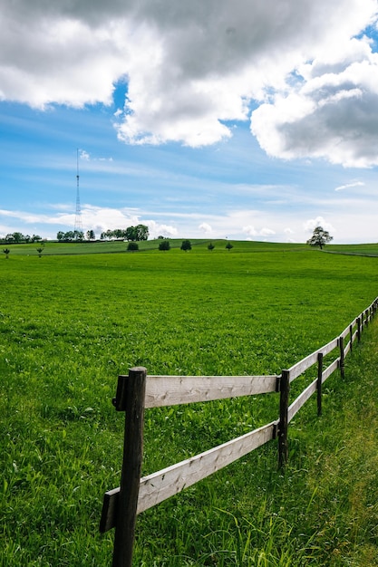 Foto vista panorámica del campo contra el cielo