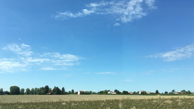 Vista panorámica del campo contra el cielo