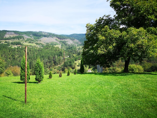 Foto vista panorámica del campo contra el cielo