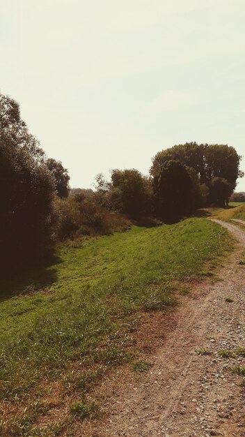 Foto vista panorámica del campo contra el cielo