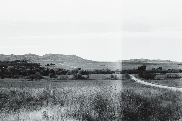 Foto vista panorámica del campo contra el cielo