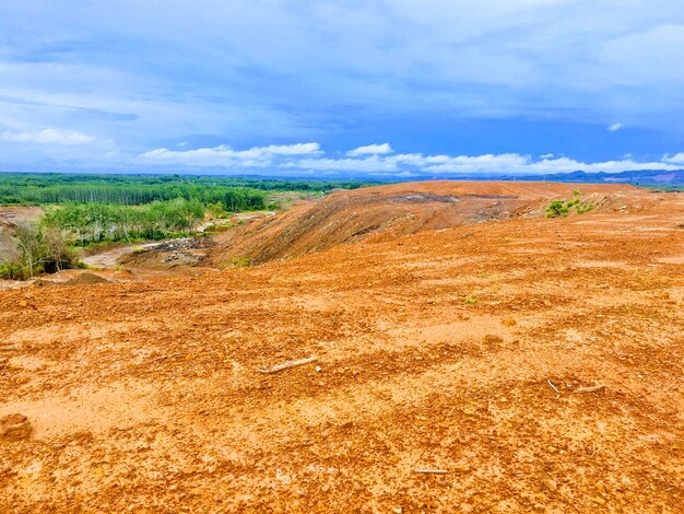 Foto vista panorámica del campo contra el cielo