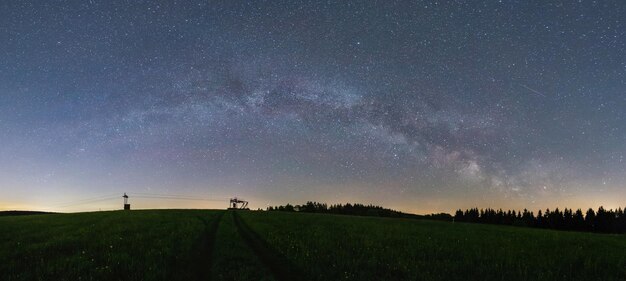 Foto vista panorámica del campo contra el cielo