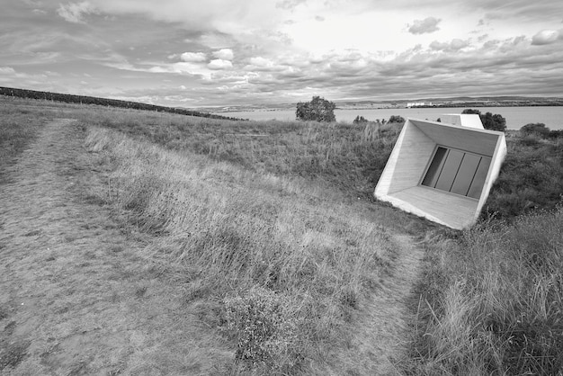 Foto vista panorámica del campo contra el cielo