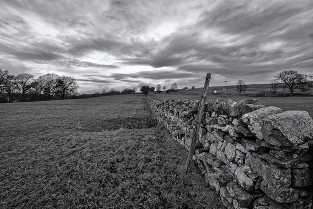 Foto vista panorámica del campo contra el cielo