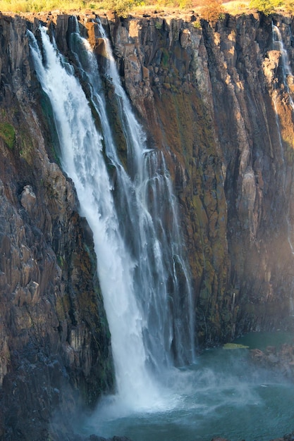 Foto vista panorámica de la cascada