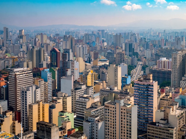 Vista panorámica del centro de la ciudad de Sao Paulo
