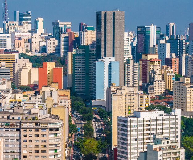 Vista panorámica del centro de la ciudad de Sao Paulo.