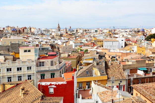 Vista panorámica del centro histórico de Valencia, España
