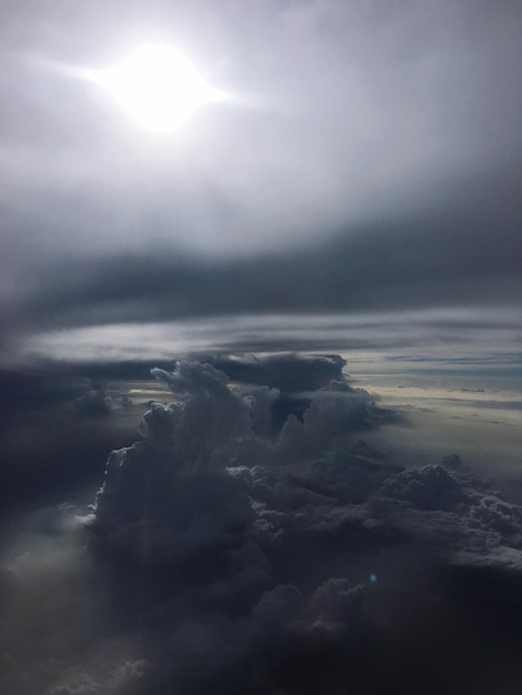 Foto vista panorámica del cielo nublado