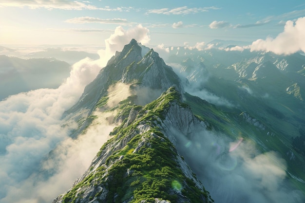 Una vista panorámica desde la cima de una montaña