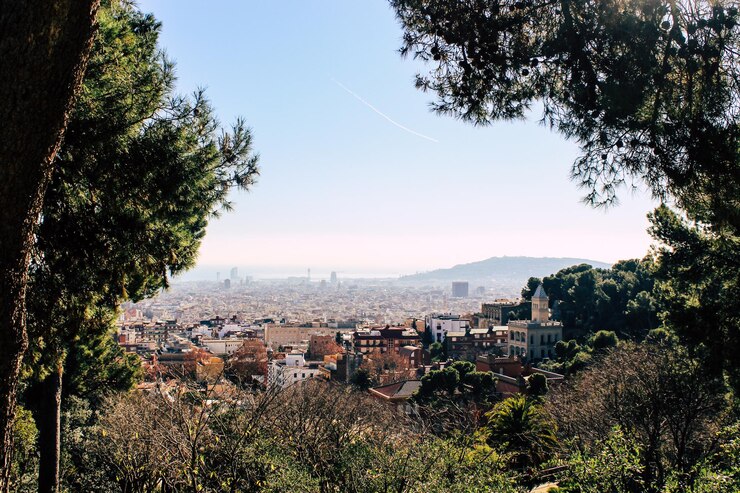 Vista panorámica de la ciudad de barcelona España