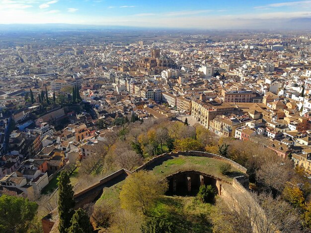 Vista panorámica de la ciudad de Granada.