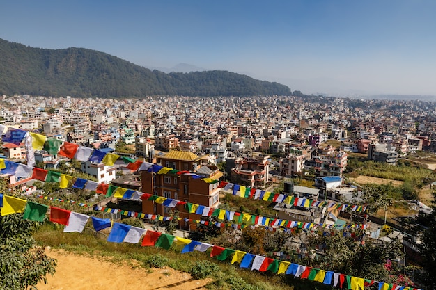 Vista panorámica a la ciudad de Katmandú, Nagarjun, Nepal