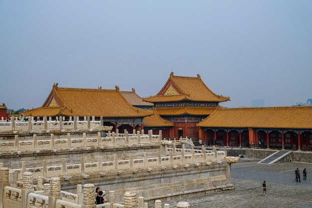 Vista panorámica de la Ciudad Prohibida en Beijing