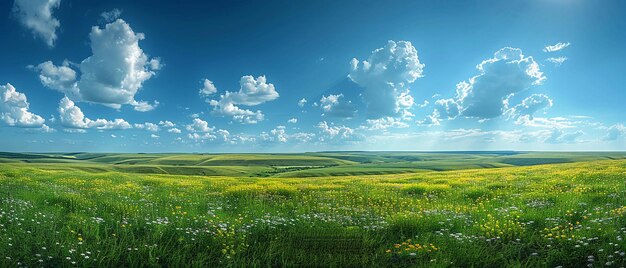 Una vista panorámica de las colinas bajo un cielo dinámico