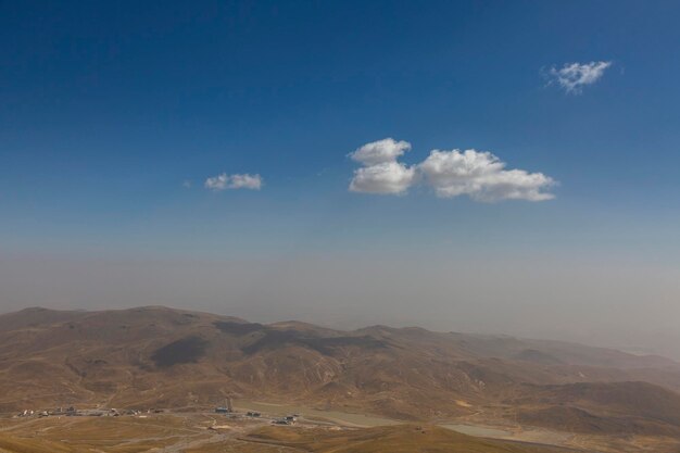 Vista panorámica desde la cordillera del volcán Ercias Kayseri Turquía