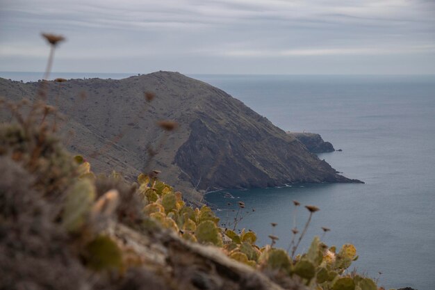 Vista panorámica de la costa de la Costa Brava entre Colera y Portbou